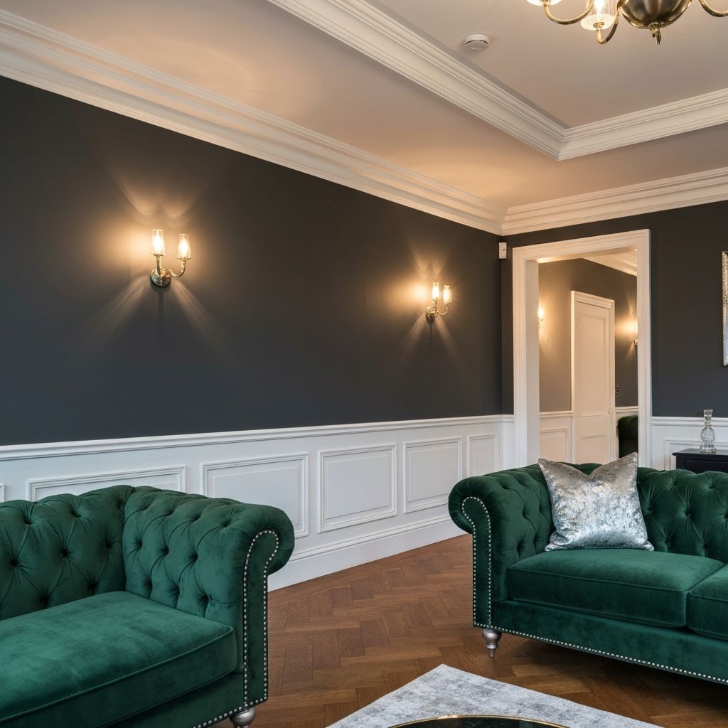 Freshly painted elegant living room interior